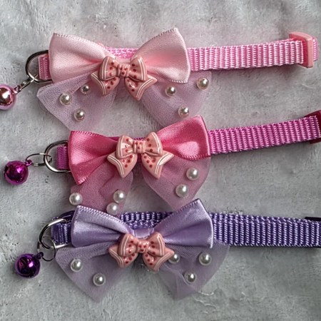 Adjustable Dog Bow Collar